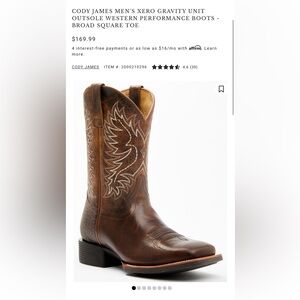 Men’s Cody James Square Toe Boots Size 9.5-D